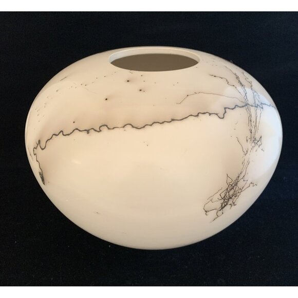 Michael Morier Other - 1995 Michael Morier Pueblo Horse Hair Pottery Vase 7.25" Native American Vintage